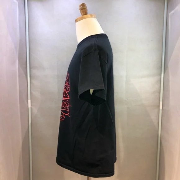 Fearless Tattoos All-Seeing Eye with Rose and Stem Black and Red Graphic Tee - Picture 4 of 7